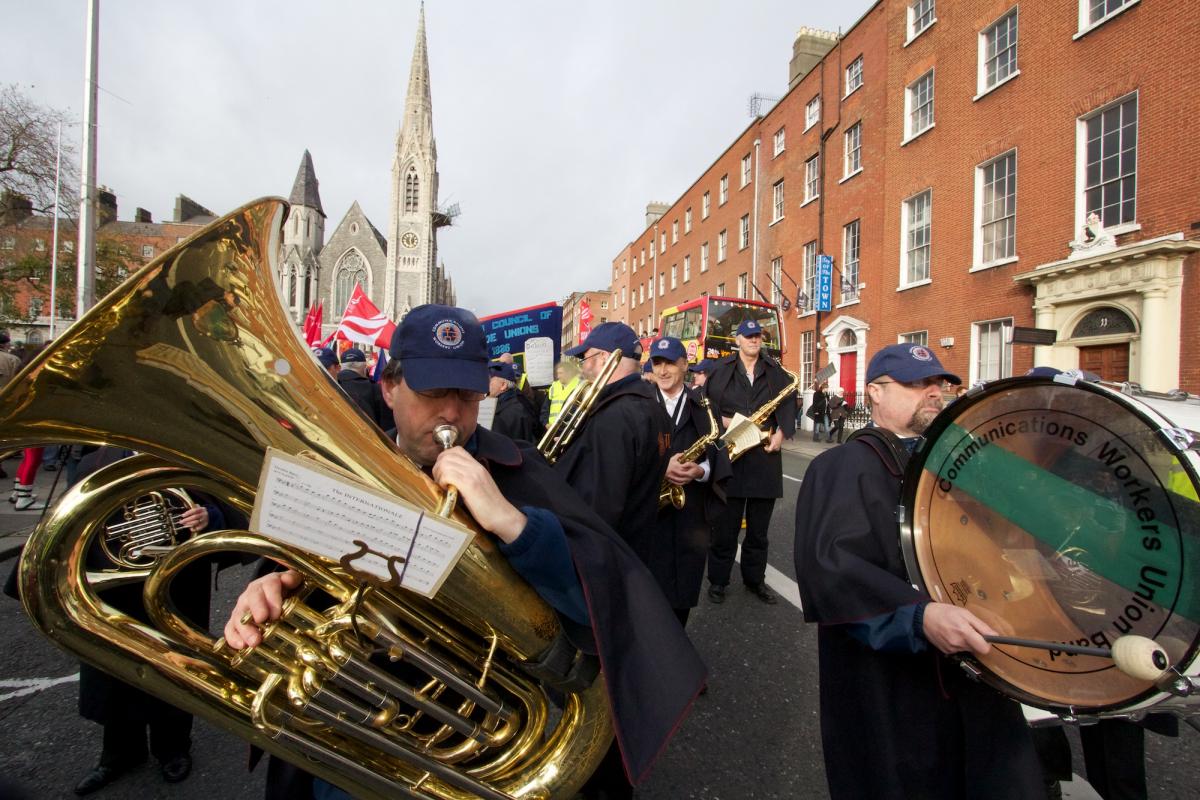 CWU band on Dublin Mayday - Photo by Andrew Flood